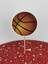 30 Adet Dekoratif Karton Basket Topu Şeklinde Pasta Kürdanı 6,5 cm 1