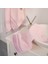 Greek Desen Havlu Set | %100 Pamuk-4'lü Set-Pembe-Banyo-Mutfak-Desenli 4