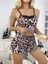 Sptrns Leopar Desenli Şortlu Gecelik Pijama Takımı 5048 1