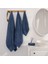 Greek Desen Havlu Set | %100 Pamuk-4'lü Set-Lacivert-Banyo-Mutfak-Desenli 2