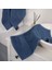 Greek Desen Havlu Set | %100 Pamuk-4'lü Set-Lacivert-Banyo-Mutfak-Desenli 5