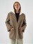 Kadın Camel Doğal Yün Dokulu Oversize Ceket 1