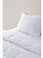 Çarşaflı Pamuk Nevresim Takımı Düz Renk Beyaz - Tek Kişilik 6