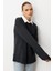 Yuvarlak Yaka Oversize Antrasit Triko Kazak 3