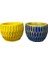 4846 El Yapımı Desenli Dekoratif 2'li Minik Saksı / Biblo - 6 x 7 cm 6