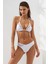 Tül Detaylı Üçgen Bikini Beyaz 231210 5