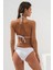 Tül Detaylı Üçgen Bikini Beyaz 231210 7