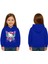 Unisex Hello Kity Baskılı Çocuk Swaetshirt Baskılı Kapüşonlu 3 Iplik Şardonlu 1