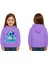 Unisex Stitch Baskılı Çocuk Swaetshirt Baskılı Kapüşonlu 3 Iplik Şardonlu 1