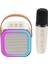 Karaoke Kablosuz Hoparlör Mikrofonlu Rgb Işıklı Bluetooth Speaker Tf Kart/usb Beyaz 2