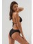 Tül Detaylı Üçgen Bikini Siyah 231210 7