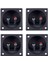 4x Kare Şekil Çift Bağlama Post Tip Hoparlör Kutusu Terminal Kupası Siyah (Yurt Dışından) 1