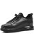 Erkek Siyah Bağcıklı Kalın Tabanlı Deri Sneaker 4