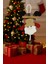 20 cm Ekoseli Çanlı Noel Baba Kapı Süsü – Zilli Yılbaşı Dekor Modeli 2