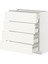 Çekmeceli Alt Dolap, Vallstena Beyaz, 80X37 Cm, 4 Çekmeceli ve 4 Ön Panelli 1