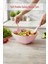 3,5 Lt Soft Pembe Akrilik Kare Salata ve Servis Kasesi Seti – 3 Parça 1