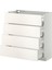 Çekmeceli Alt Dolap, Veddınge Beyaz, 80X37 Cm, 4 Çekmeceli ve 4 Ön Panelli 1