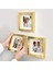 Sök-Tak Paspartulu 14×14 cm Pola Kare Fotoğraf Çerçevesi 3'lü Paket - Altın Renk 1