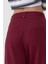 Kadın Yüksek Bel Plise Palazzo Pantolon Bordo Kırmızı 16