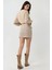 Kadın Pika Collection Cep Detaylı Mini Etek Fildişi Doğal 18