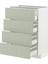 Çekmeceli Alt Dolap, Stendsund Açık Yeşil, 60X37 Cm, 4 Çekmeceli ve 4 Ön Panelli 1