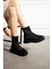 Kadın Bot & Bootie Mikrofiber Siyah Kısa Topuklu Casual/günlük Suya Dayanıklı 2