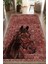 Kilim Desenli At Figurlu Yıkanabilir Kaymaz Taban Bordo Halı 1
