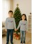 Unisex Happy New Year Yılbaşı Baskılı Yetişkin ve Çocuk Sweatshirt 3 Iplik Şardonlu Kumaş 3