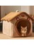 Katlanabilir Fiber Yumuşak Kedi ve Köpek Evi – Çıkarılabilir Minderli, Yıkanabilir, Kışlık Pet Yatak 44X37X40 2