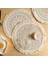 2pcs Baskılı Yer Mat Bohemian Tassel Baskılı Coaster Ev Izolasyonu Dairesel Şekli Yemek Masa Düzeni Sahne, D (Yurt Dışından) 5