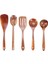 Sağlıklı Pişirme Aletleri Set Ahşap Pişirme Aletleri Doğal Yapışmaz Sert Ahşap Spatula ve Kaşık - Dayanıklı Çevre Dostu ve Güvenli Mutfak Yemek Kaşığı (Yurt Dışından) 1