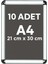 10 Adet A4 Alüminyum Çerçeve Rondo Köşe Aç Kapa Açılır Kapanır 1