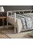 Alchera Daybed Tek Kişilik Sedir Divan Metal Karyola Beyaz 2