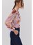 Çiçek Desenli Bağlama Detaylı Gömlek 2
