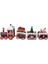 4 Parça Yılbaşı Treni Seti (21 Cm) - Ahşap Dekoratif Mini Tren Figürü | Masa Üstü ve Ev Dekorasyonu 4