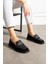 Kadın Loafer Ayakkabı Hakiki Deri Siyah Kısa Topuklu Casual/günlük 1