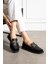 Kadın Loafer Ayakkabı Hakiki Deri Siyah Kısa Topuklu Casual/günlük 2