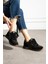 Kadın Sneaker Süet Siyah Kısa Topuklu Casual/günlük 3
