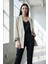 Kadın Leopar Detaylı Blazer Ceket 1