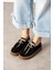Kadın Loafer Ayakkabı Süet Siyah Kısa Topuklu Casual/günlük 2