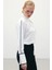 Kadın Klasik Manşetli Uzun Kol Ekru Gömlek - Günlük Stil Düz Desen 10