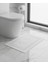 Ayak Paspası %100 Pamuk | Beyaz-Pamuklu-Yumuşak Doku-Desenli-Banyo-Tuvalet 4