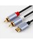 2x USB C Ila 2rca Ses Kablosu Adaptörü Tip-C Ila Çift Rca Sesli Video USB Kablosu Telefon Tablet 1m Için Uyumlu (Yurt Dışından) 2