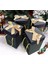 , Altın ve Siyah renkli Hediye kutusu 4 lü Set 9X9X15 cm Özel Tasarım Hediye Kutusu 7