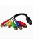 10 Pin S-Video-Dişi Rgb 6 Rca 10 Pin Din S-Video Erkek Bileşen Kablosu Pc Hdtv Rgb Bileşen Kablosu 30CM (Yurt Dışından) 1