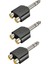 3x 6 35MM 1/4 Inç Erkek Stereo Ila 2 Çift Rca Dişi Y Splitter Ses Adaptör Dönüştürücü (Yurt Dışından) 1