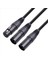 2x Xlr Ayırıcı Kablosu 3 Pin Xlr Dişi - Çift Xlr Erkek Yama Y Kablo Dengeli Mikrofon Ayırıcı Kablosu 50CM (Yurt Dışından) 2