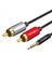 3x Vejgig Rca Kablosu 2rca Ila 3 5 Ses Kablosu 3 5mm Jack Rca Telefon Edife Ev Sineması DVD 2rca (2m) (Yurt Dışından) 3
