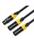 2x Xlr Ayırıcı Kablosu 3 Pin Xlr Dişi - Çift Xlr Erkek Ses Kablosu Y Kablo Dengeli Mikrofon Ayırıcı Kablosu (Yurt Dışından) 3