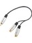 3x Metal Rca Dişi Ila Çift 2 Rca Erkek Altın Kaplama Adaptörü Stereo Ayırıcı Y Ses Kablosu (Rca F-2 Rca M) (Yurt Dışından) 4